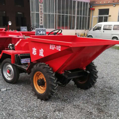 FC-10柴油电启动翻斗车 工地运输沙灰翻斗车 柴油四轮蹦蹦车 志成机械